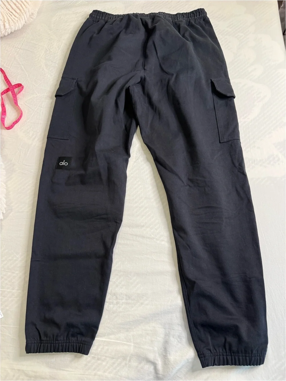 Men's Black Cargo Jogger Pants - Casual Drawstring Trousers